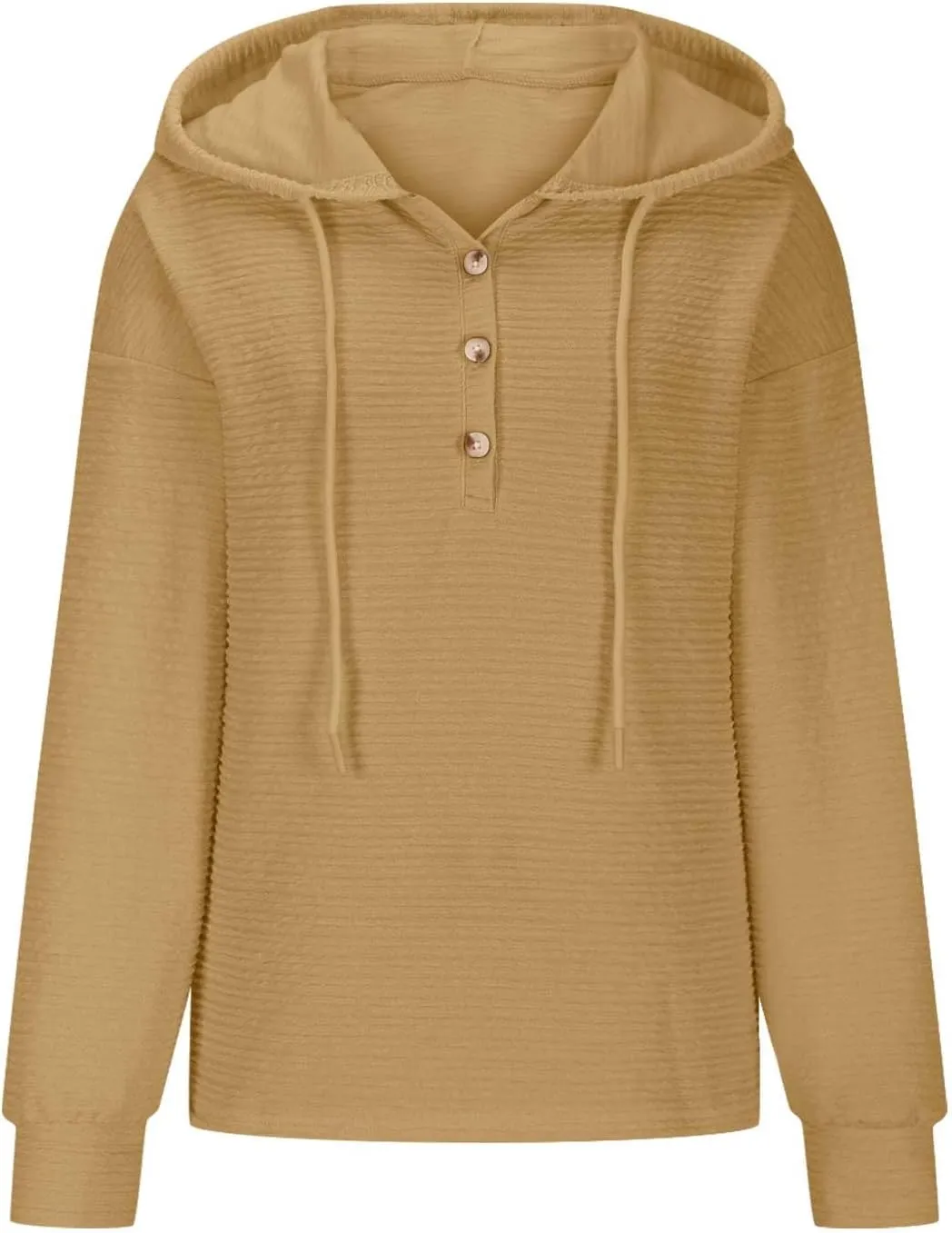 2024 Fall Womens Oversized Hoodies V Neck Solid Color Sweaters Fashion Casual Drawstring Pullover Going Out Clothes