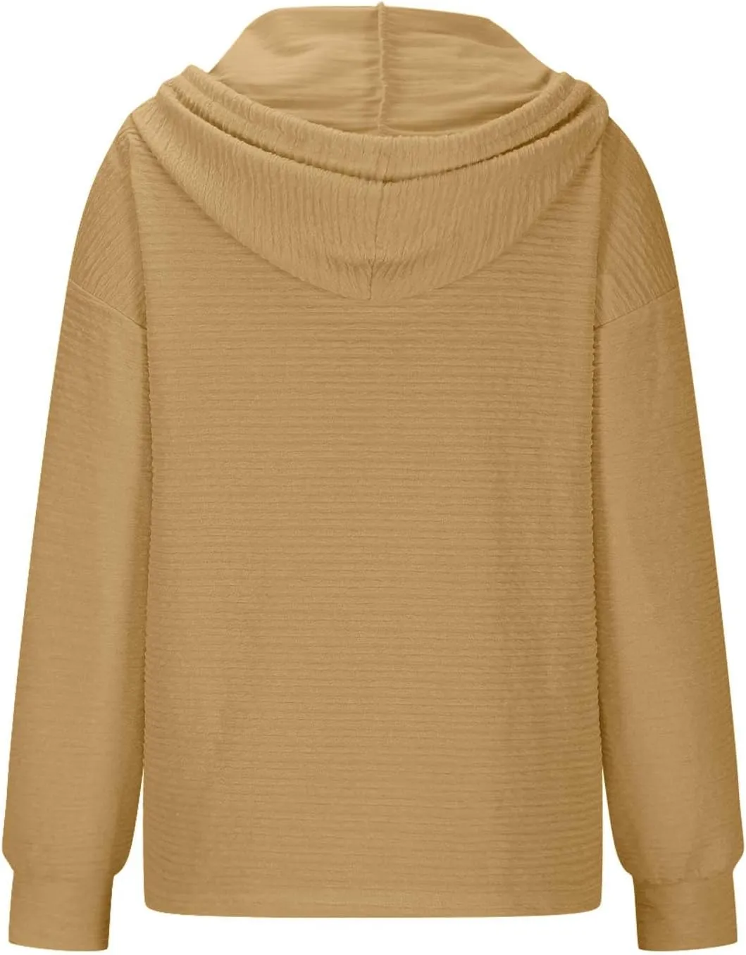 2024 Fall Womens Oversized Hoodies V Neck Solid Color Sweaters Fashion Casual Drawstring Pullover Going Out Clothes