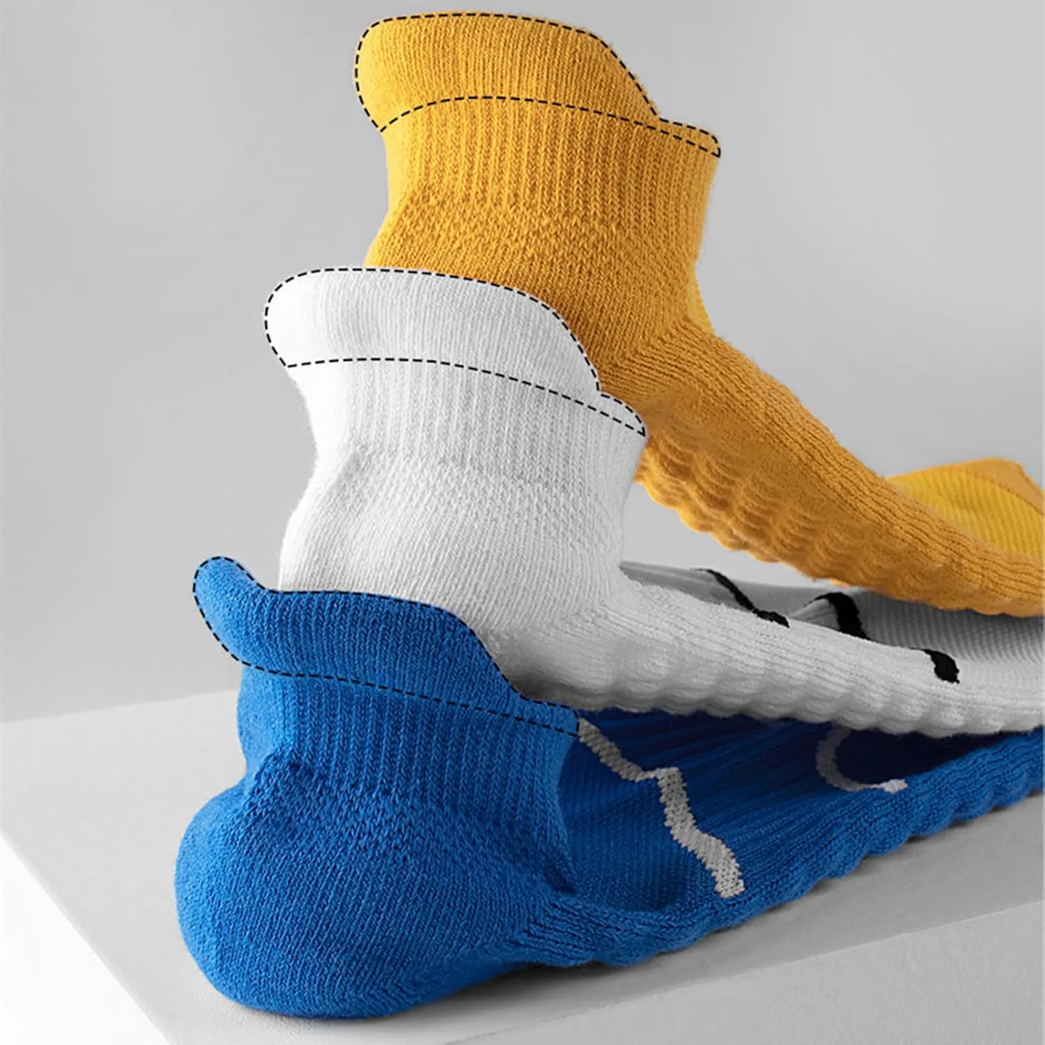 5 Pack Unisex Athletic Running Ankle Socks Cushioned Breathable Moisture Wicking Arch Support