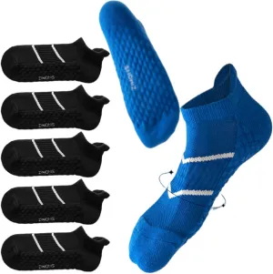 5 Pack Unisex Athletic Running Ankle Socks Cushioned Breathable Moisture Wicking Arch Support