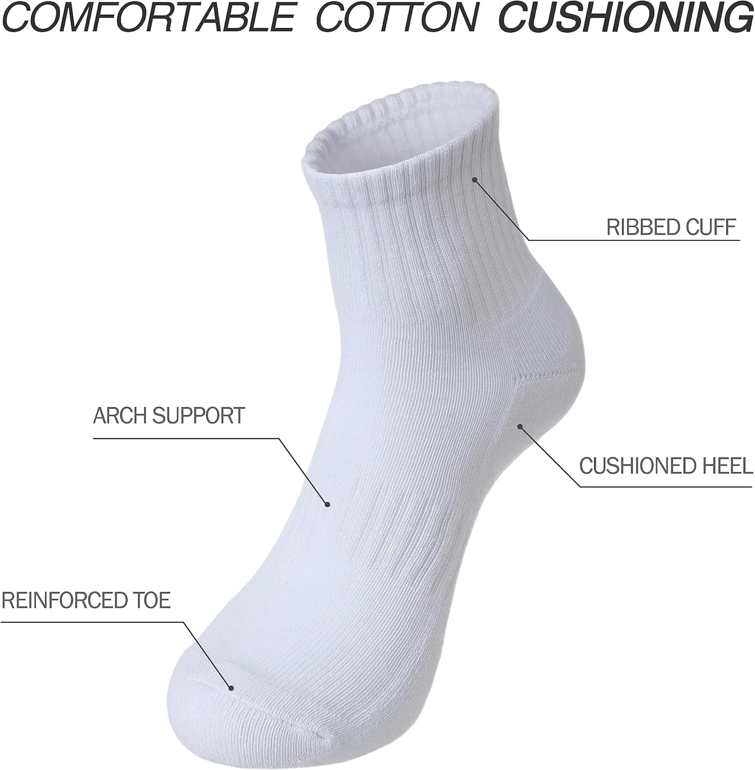 All-Day Comfort Cotton Socks for Running and Daily Wear