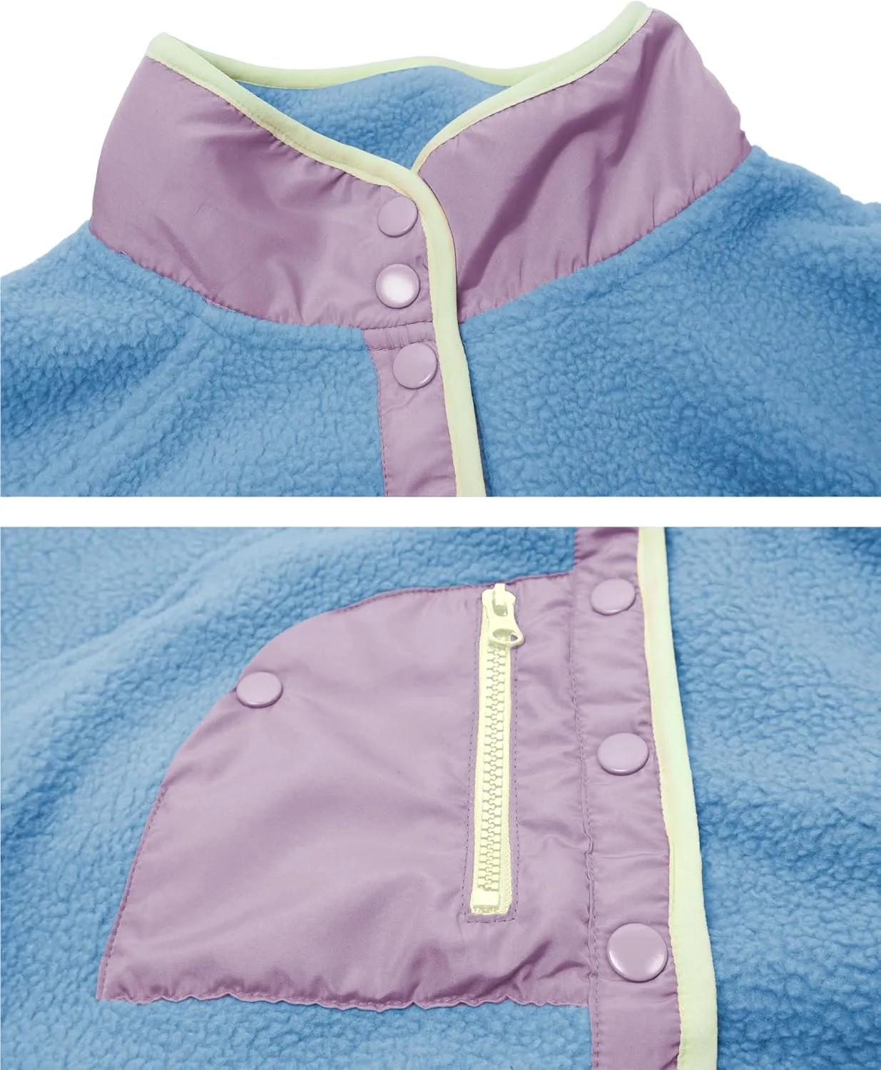 AMEBELLE Womens Lightweight Fleece Pullover Jacket Cropped Fall Winter Fuzzy Sherpa Jacket Sweatshirt Coat with Pockets