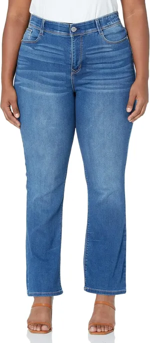 Angels Forever Young 360 Sculpt Bootcut Jeans for Women Figure Enhancing Stretch Denim, Yale, 12