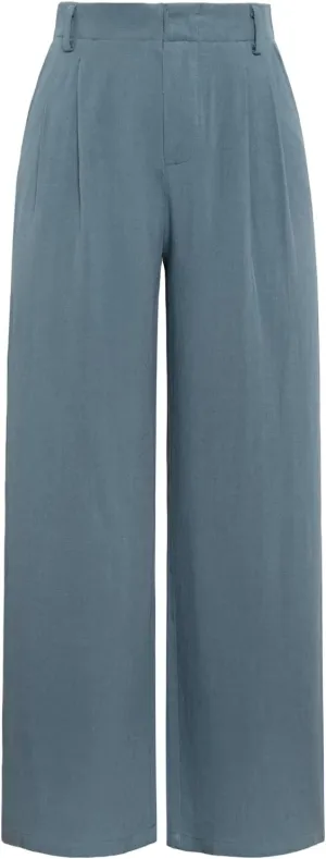 ANRILITA Linen Pants for Women High Waist Casual Flowy Pant Summer Wide Leg Trousers with Pocket