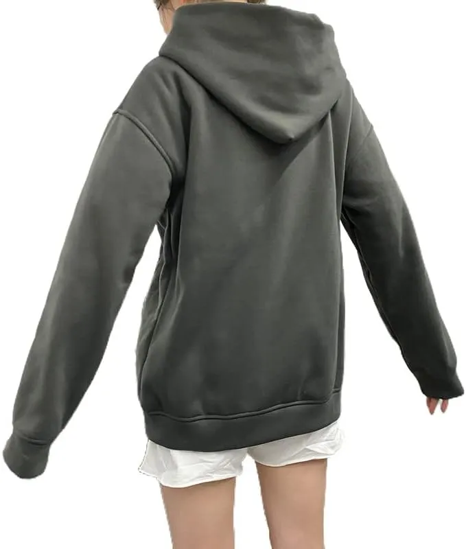 Argeousgor Women Skeleton Hoodie Zip Up Gothic Oversized Long Sleeve Sweatshirt Skull Punk Jacket Streetwear