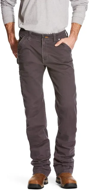 ARIAT Men's Rebar M4 Relaxed Durastretch Washed Twill Dungaree Boot Cut Pant