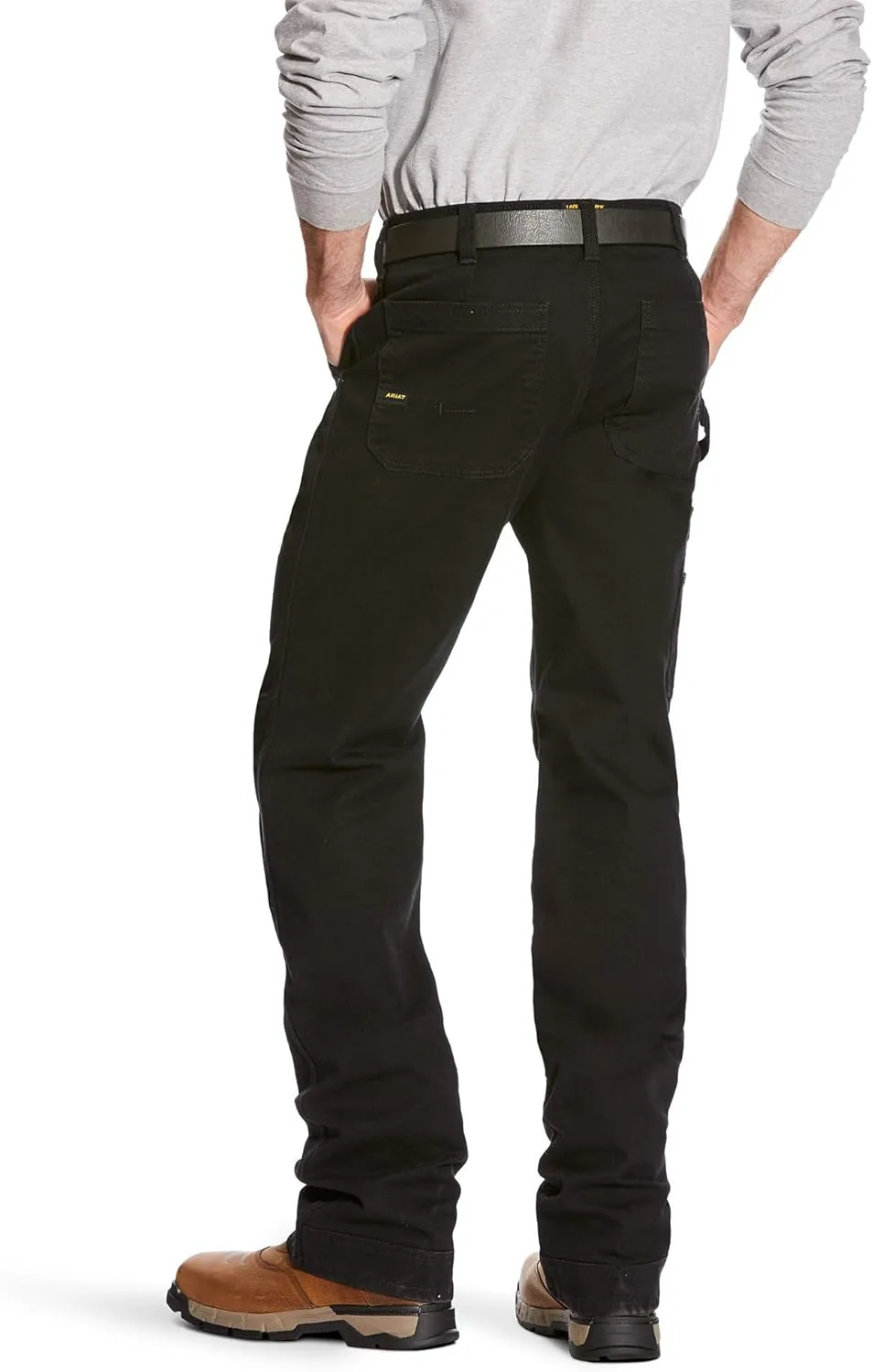 ARIAT Men's Rebar M4 Relaxed Durastretch Washed Twill Dungaree Boot Cut Pant