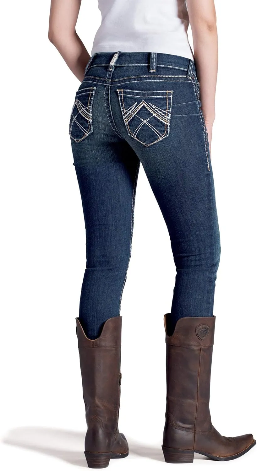 Ariat Women's R.e.a.l. Mid Rise Stretch Outseam Ella Skinny Jean