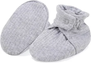 Baby Booties Newborn Infant Shoes Organic Cotton Adjustable Soft Cozy Warm Boots for Boy Girl