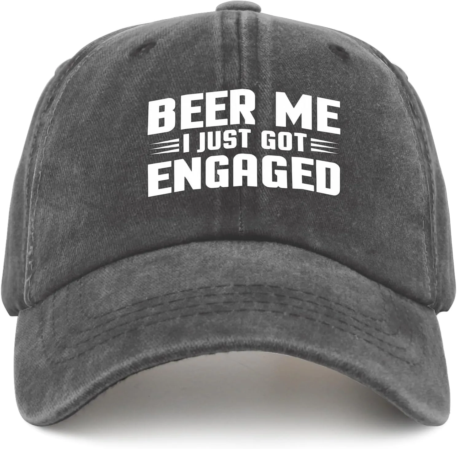 Beer me i just got Engaged Hat Vintage Cotton Washed Baseball Caps Adjustable Dad Hat Crazy Funny