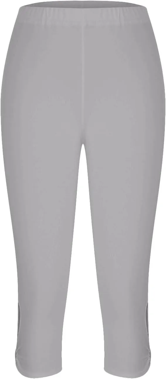 BOXIACEY Capri Leggings for Women 2025 High Waisted Yoga Capris Stretch Knee Length Leggings Cutout Workout Leggings
