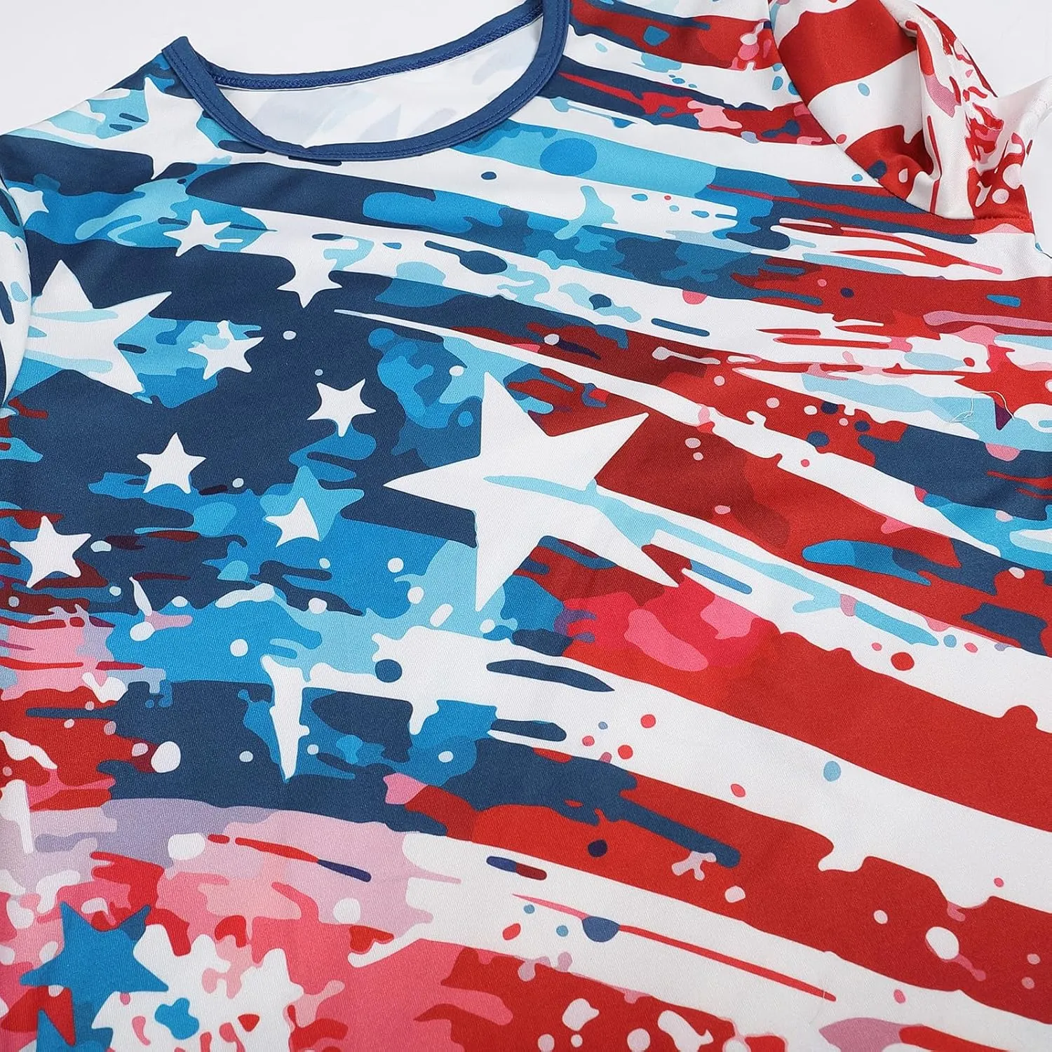 Boys Girls 3D Graphic 4th of July Shirts Funny American Flag Tshirts Kids Short Sleeve Tees 5-12 Years