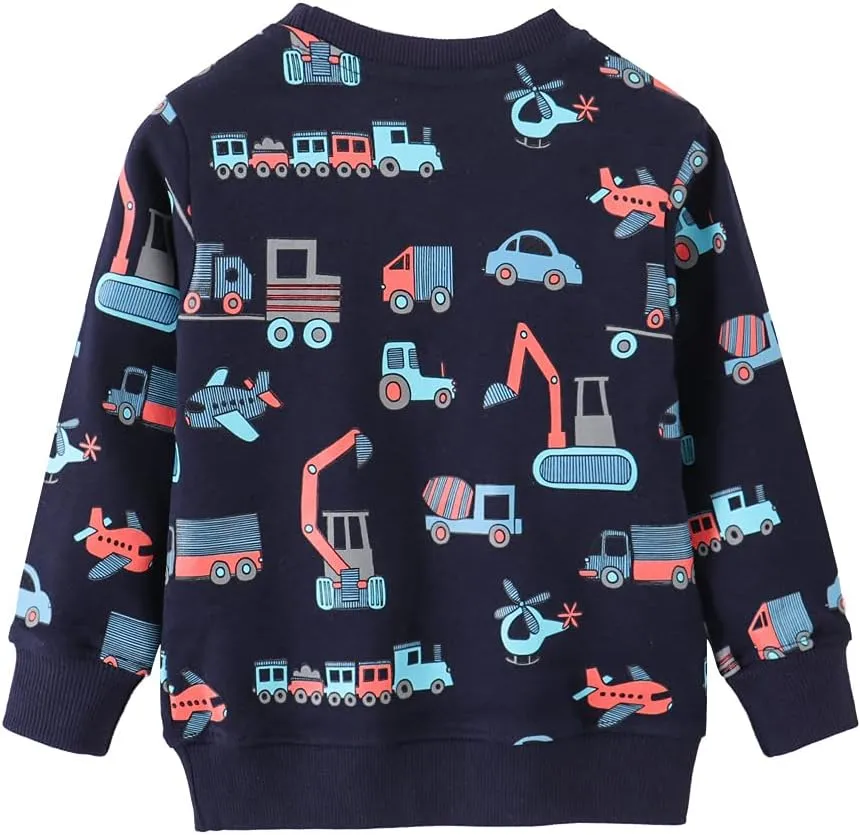 Boys Sweatshirts Cute Elephant Shirts Clothes Kids Pullover Hoodie Toddler Long Sleeve Cotton Sweatshirt Sweater