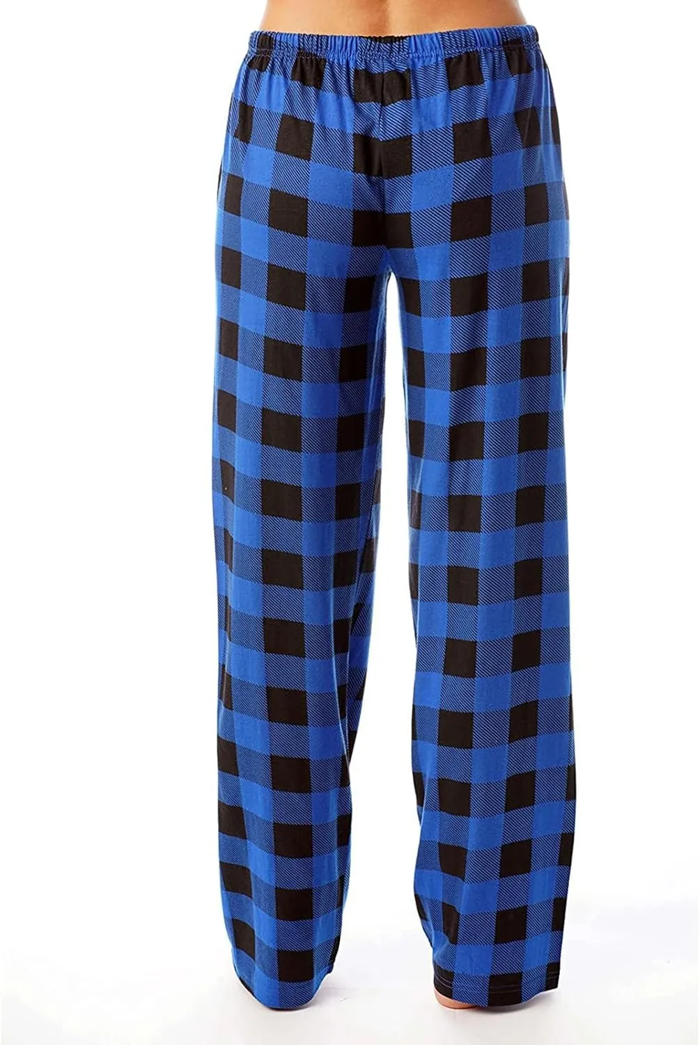 Buffalo Plaid Pajama Pants Women Drawstring Loose Comfy Wide Leg Lounge Pants Lightweight Soft Cozy Sleep Pants