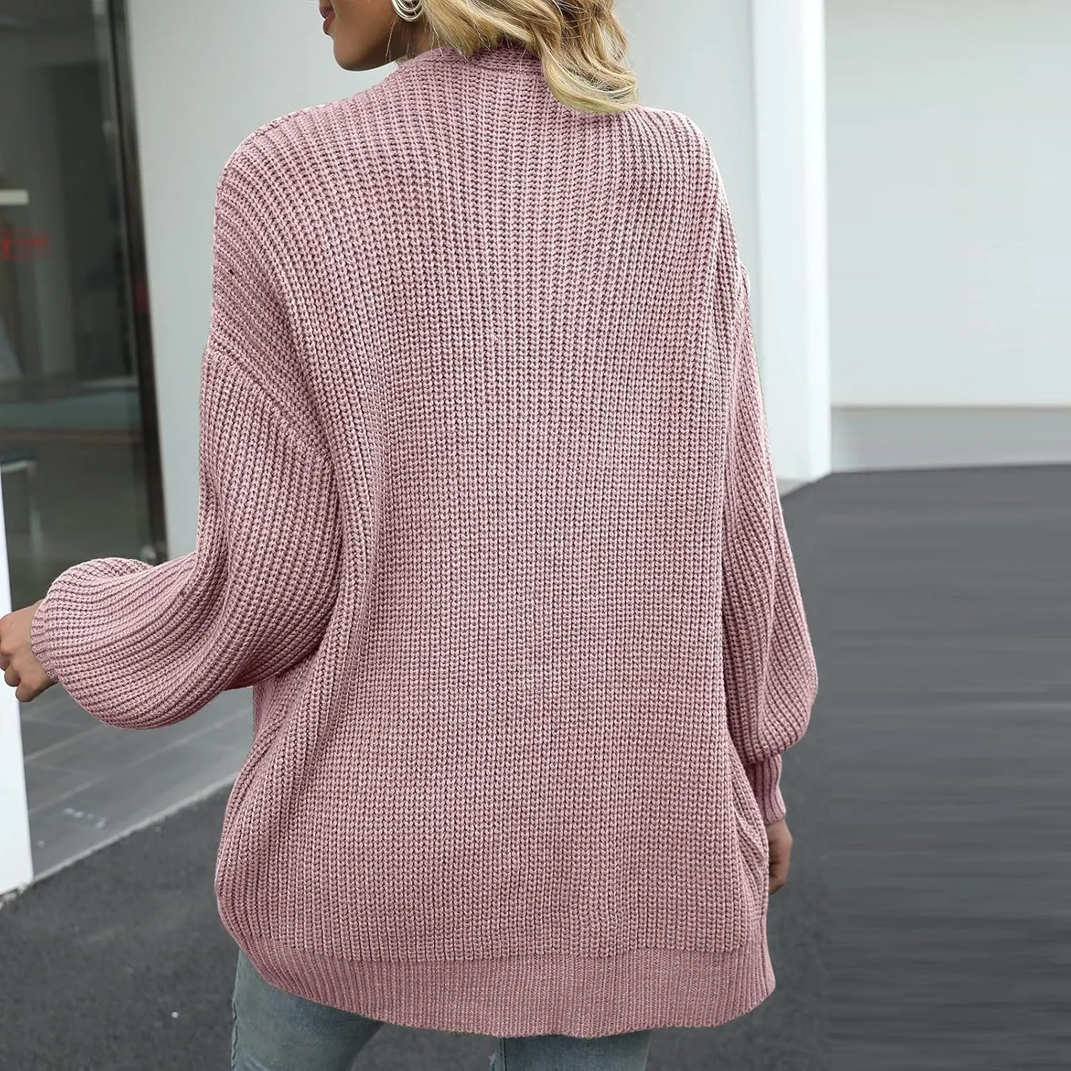 Cardigan Sweaters for Women Chunky Knit Open Front Cardigan Long Oversized Batwing Lightweight Sweaters Loungewear