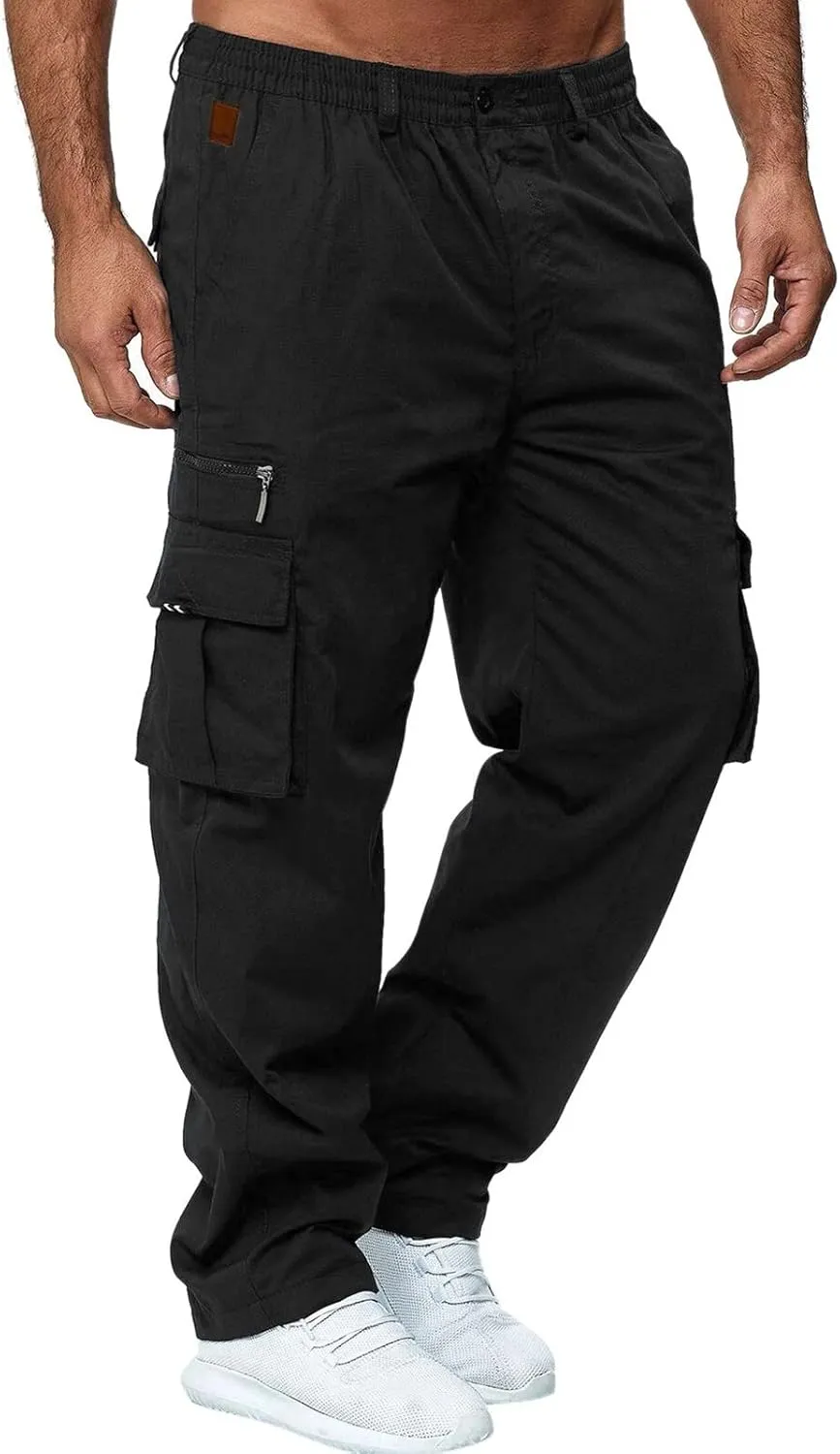 Cargo Lightweight Tactical Pants for Men Fashion Cargo Pants Multi Pocket Athletic Pants Casual Outdoor Trousers