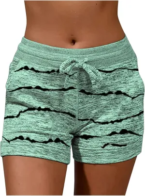 Casual Shorts for Women Athletic Workout Gym Yoga Shorts Summer Beach Lounge Short Pants