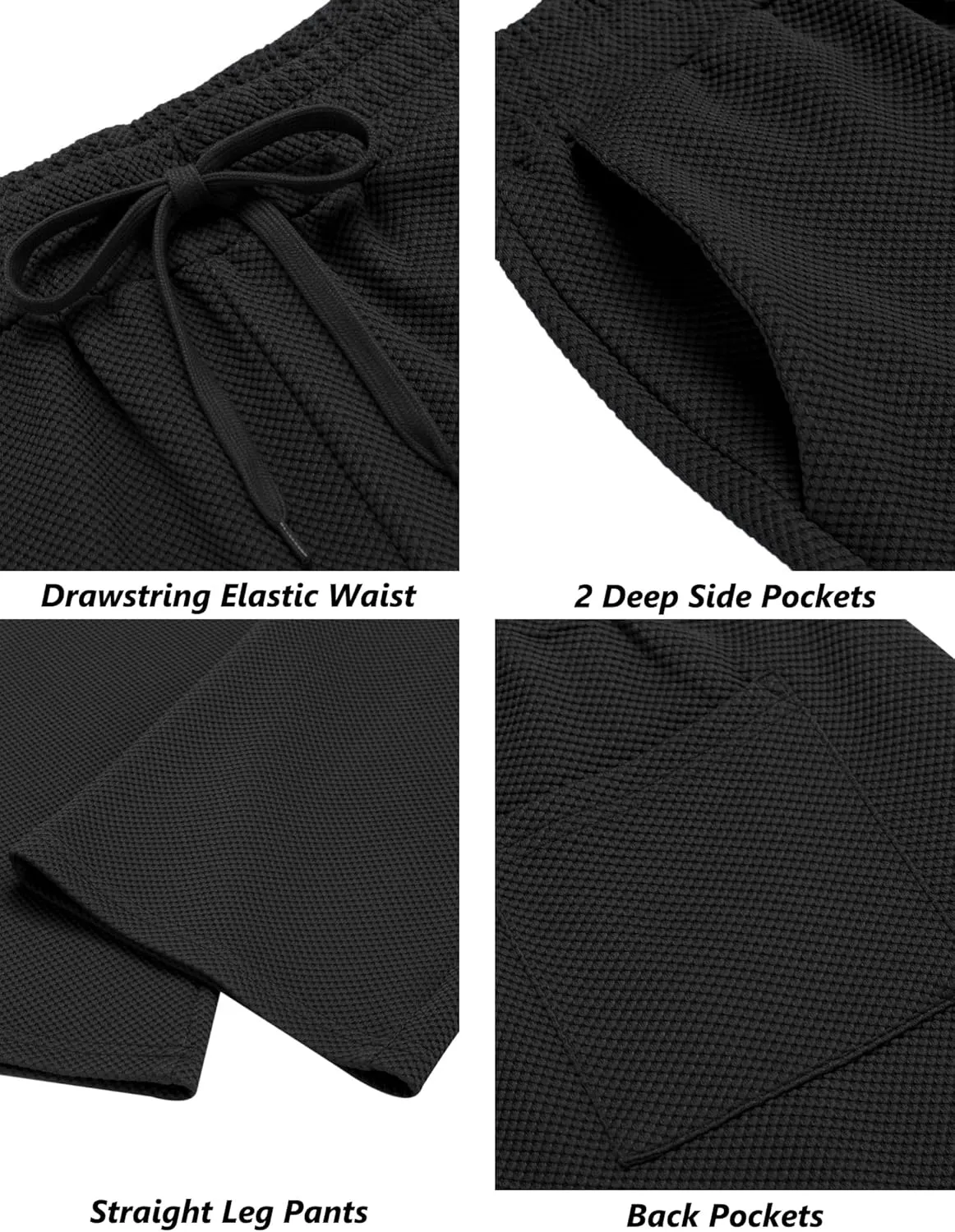 COOFANDY Men's Casual Sweatpants Open Bottom Lounge Pants Drawstring Sweat Pants Joggers with Pockets