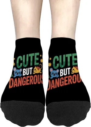 Cute But Dangerous Womens Athletic Socks Liner Sock For Women's