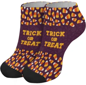 devor Womens Socks No Show Athletic Womens Sock Cotton No Show Socks Trendy Trick or treat Sock
