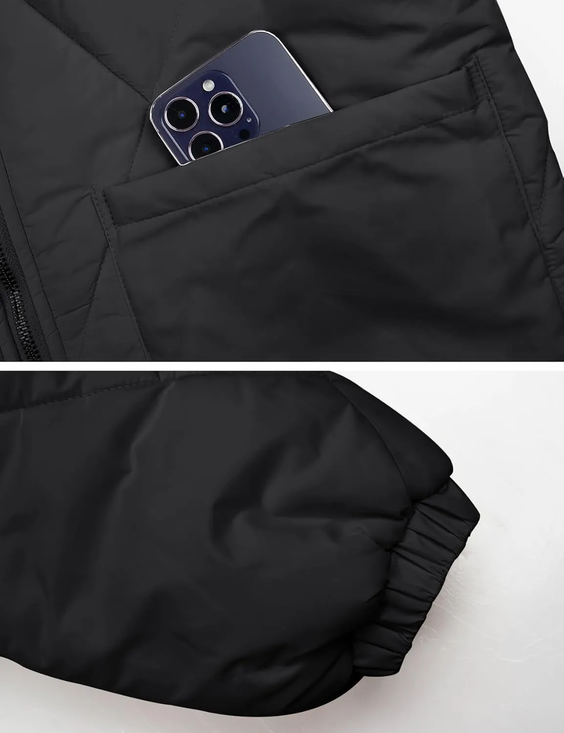 Flygo Womens Hooded Oversized Puffer Jacket Zip up Quilted Down Long Sleeve Winter Warm Hoodies Coat