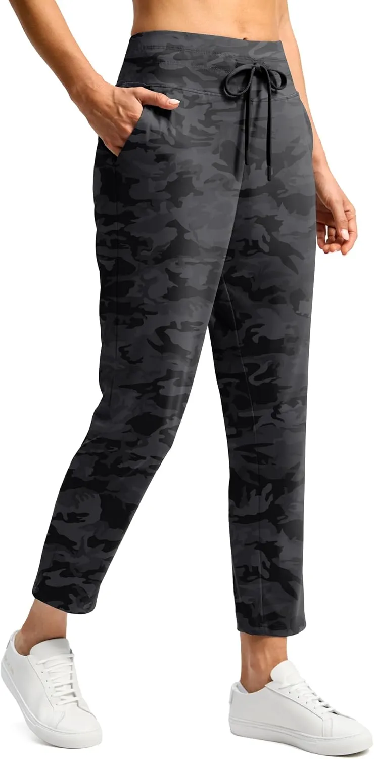 G Gradual Women's Pants High Waisted Ankle Pants 2 Pockets 7/8 Sweatpants for Golf Athletic Travel Casual Lounge