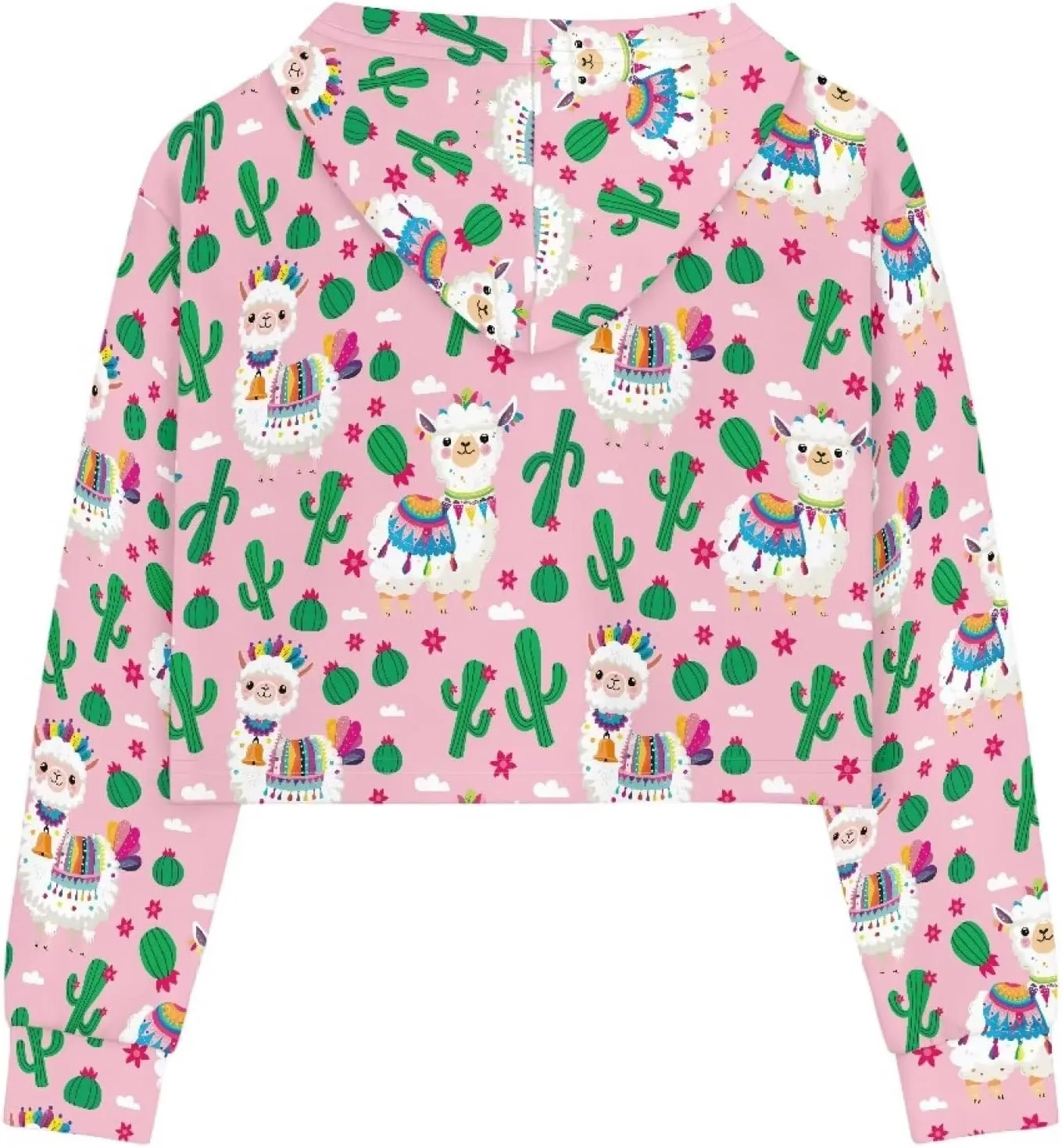 Girl's Shoulder Long Sleeve Cute Pullover Hoodie Sweatshirt Crop Top Tee Shirt 5-14 Years