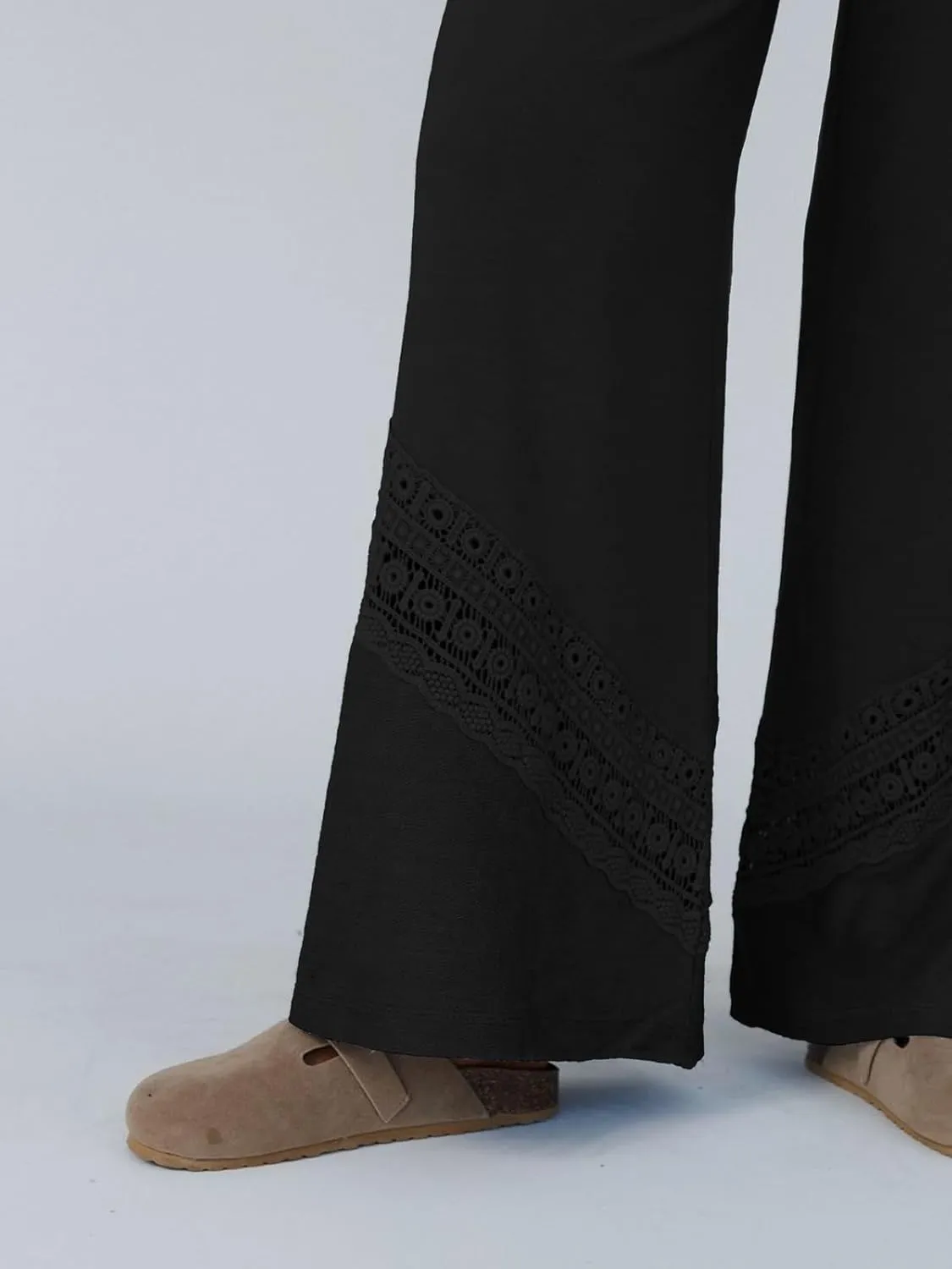 Gnveub Women's Lyrical Wide Leg Lounge Pants with Pocket High Waisted Adjustable Tie Knot Trousers
