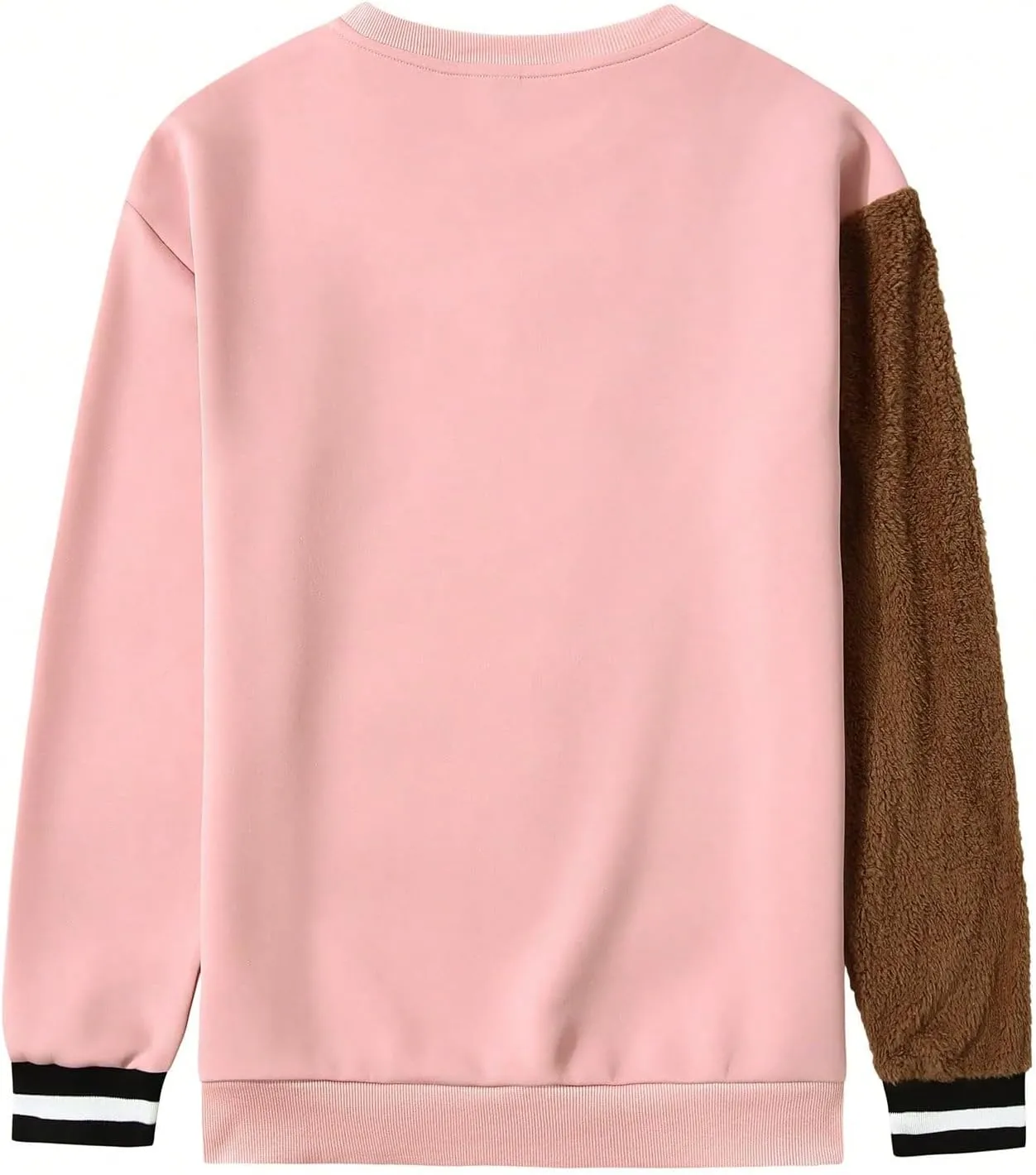 GORGLITTER Men's Bear Pattern Long Sleeve Sweatshirts Drop Shoulder Crewneck Pullover Tops