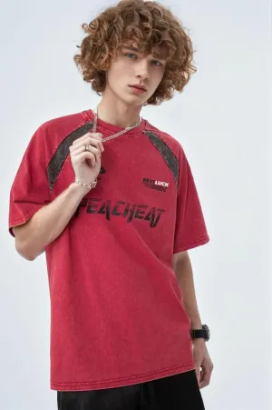 Graphic Tees Oversized Tshirts Y2k Shirts Unisex Streetwear Contrast Color Gersey Racing Tee Vintage Summer Tops