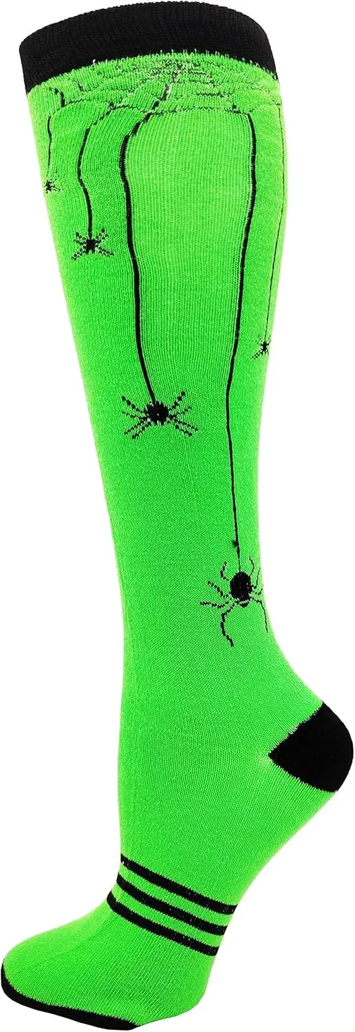 Halloween Socks for Women Girls, 12 Pairs Bats Pumpkins Ghosts Print, Colorful Pattern Novelty Cute
