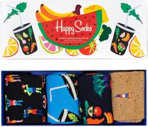 Happy Socks colorful and fun Socks for Men and Women 4-Pack Socks Gift Set (US, Numeric, 10, 13, Regular, Regular, Multi-colored)