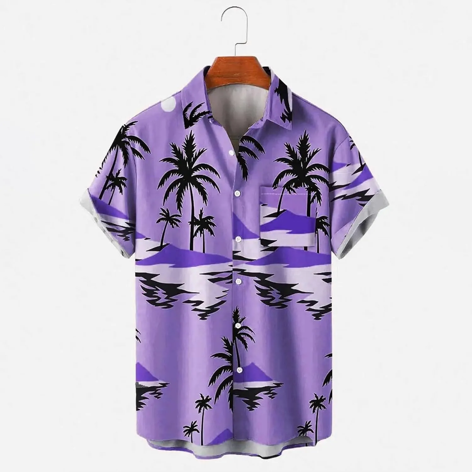 Hawaiian Shirts for Men Short Sleeve Regular Fit Floral Shirts Casual Button Down Print Tropical Holiday Beach Shirts