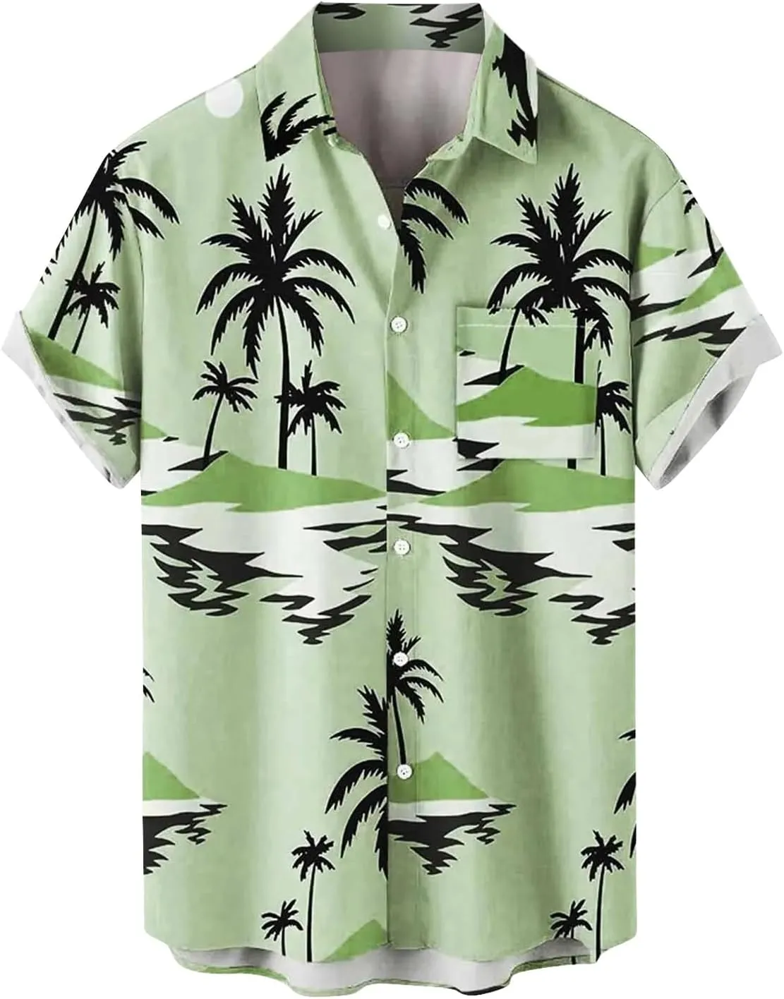 Hawaiian Shirts for Men Short Sleeve Regular Fit Floral Shirts Casual Button Down Print Tropical Holiday Beach Shirts