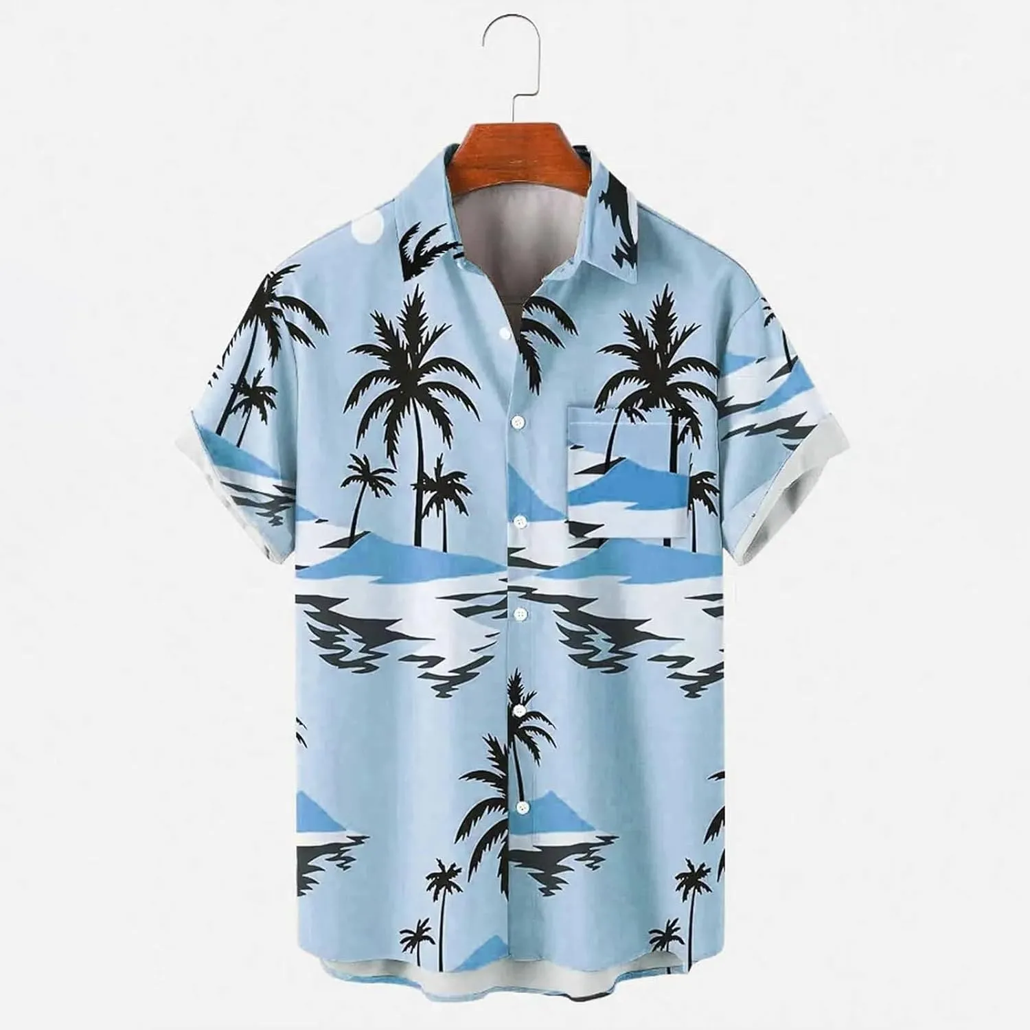 Hawaiian Shirts for Men Short Sleeve Regular Fit Floral Shirts Casual Button Down Print Tropical Holiday Beach Shirts