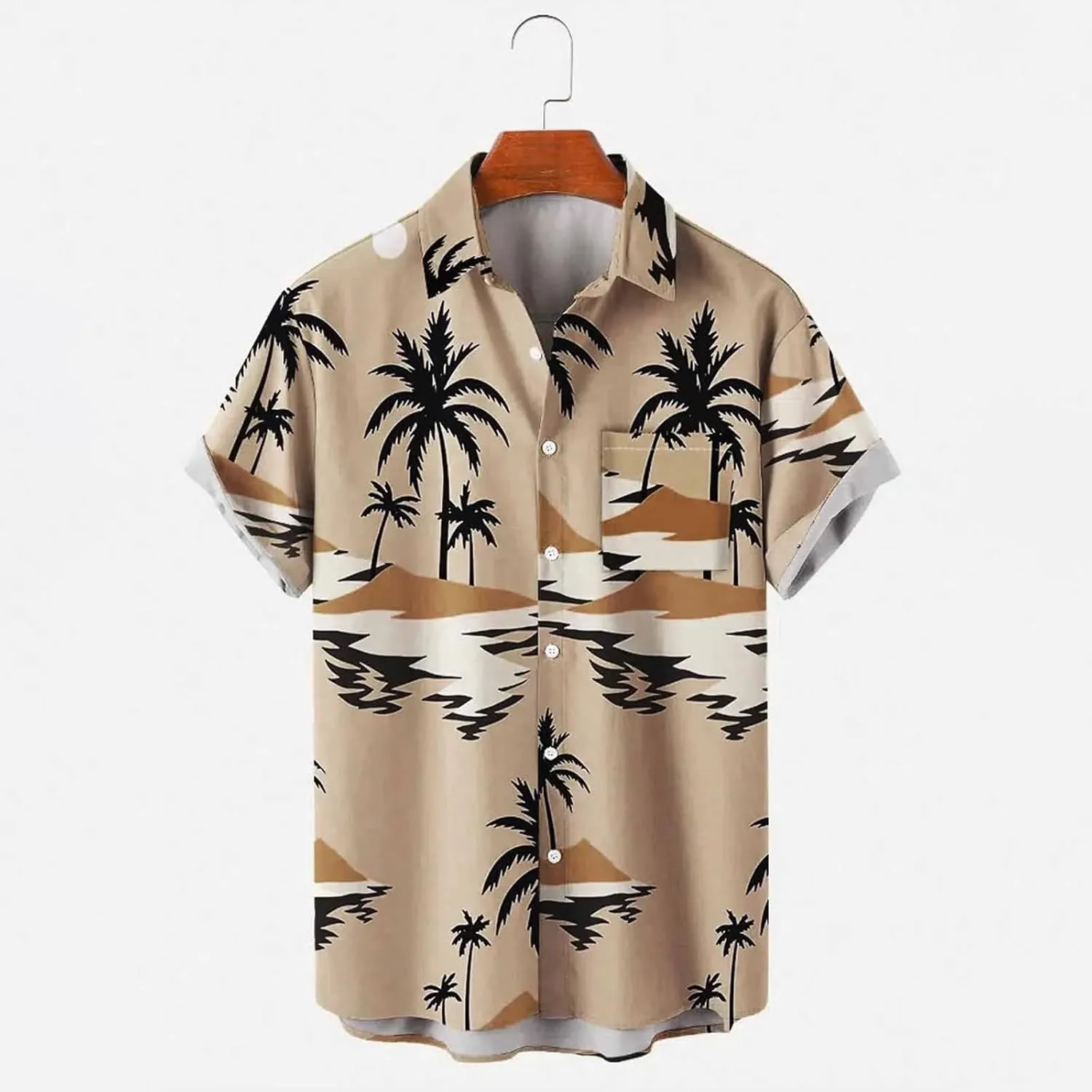 Hawaiian Shirts for Men Short Sleeve Regular Fit Floral Shirts Casual Button Down Print Tropical Holiday Beach Shirts