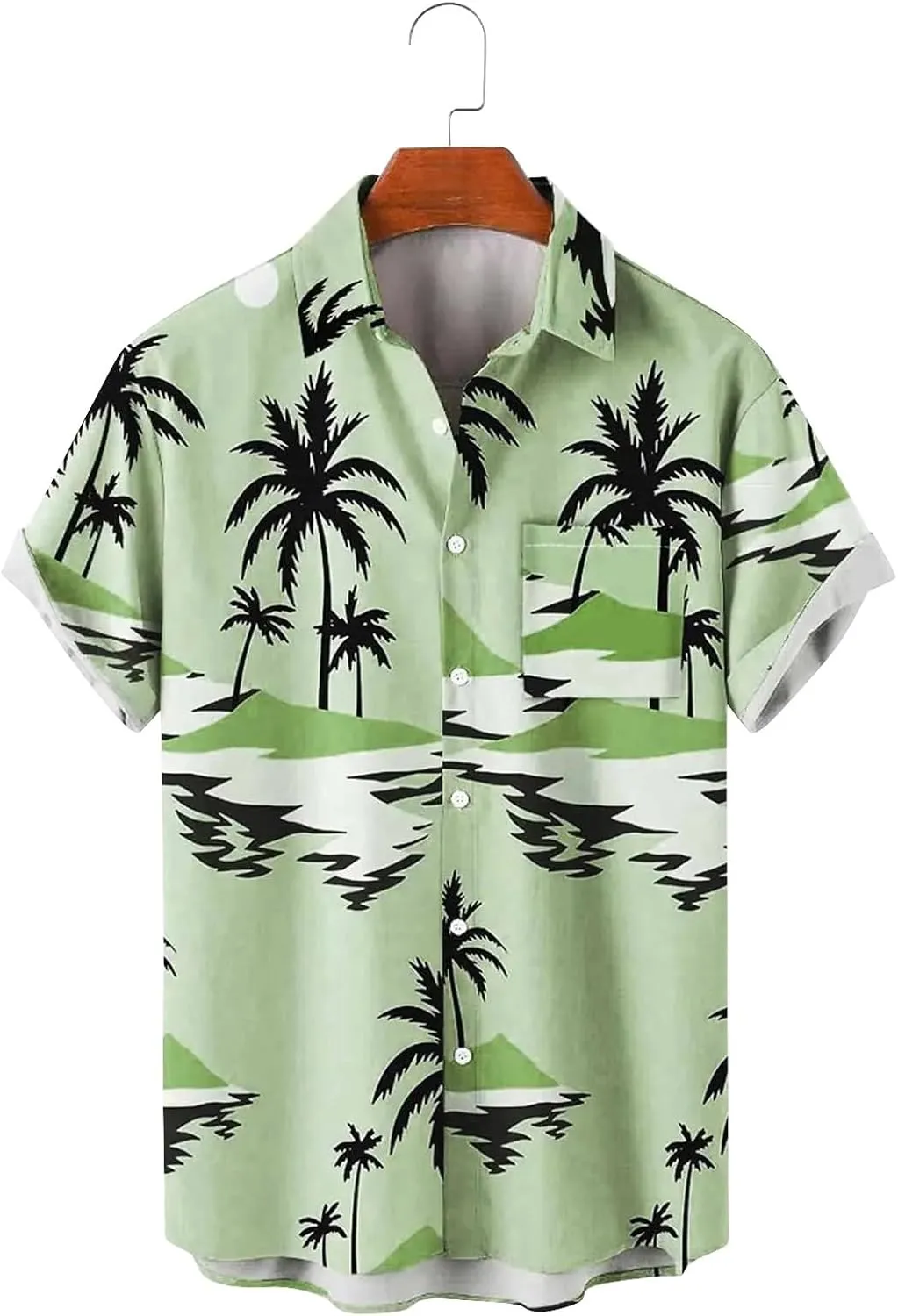 Hawaiian Shirts for Men Short Sleeve Regular Fit Floral Shirts Casual Button Down Print Tropical Holiday Beach Shirts