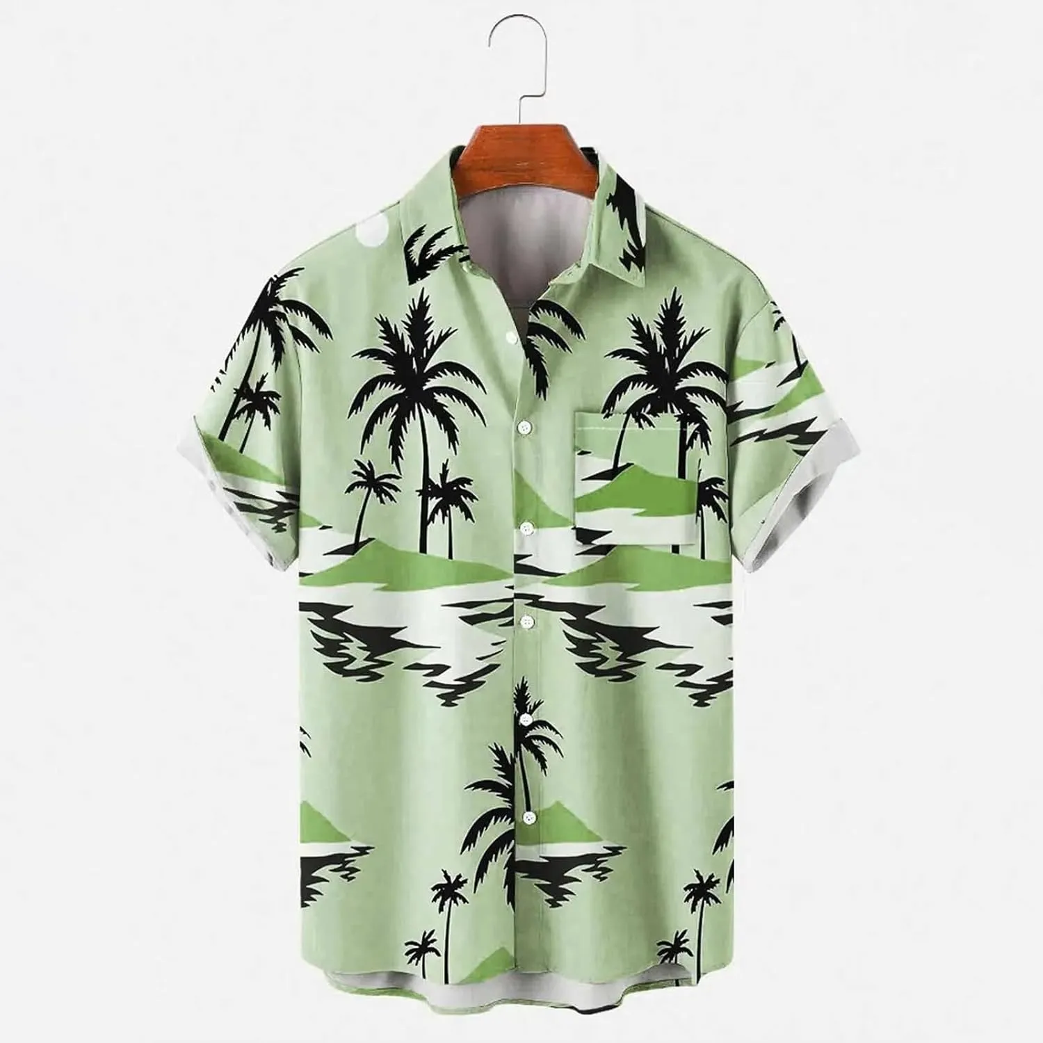 Hawaiian Shirts for Men Short Sleeve Regular Fit Floral Shirts Casual Button Down Print Tropical Holiday Beach Shirts