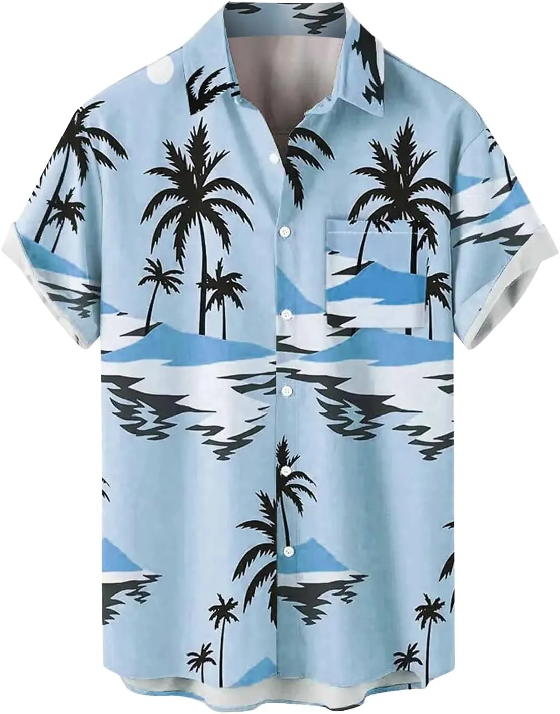 Hawaiian Shirts for Men Short Sleeve Regular Fit Floral Shirts Casual Button Down Print Tropical Holiday Beach Shirts