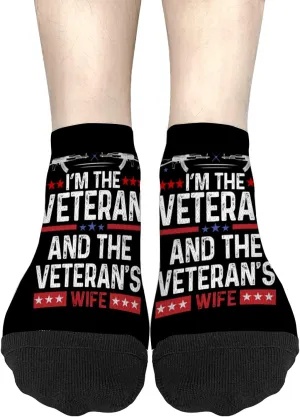 I'm The Veteran And The Veteran's Wife Womens No Show Socks Cotton Women Sock