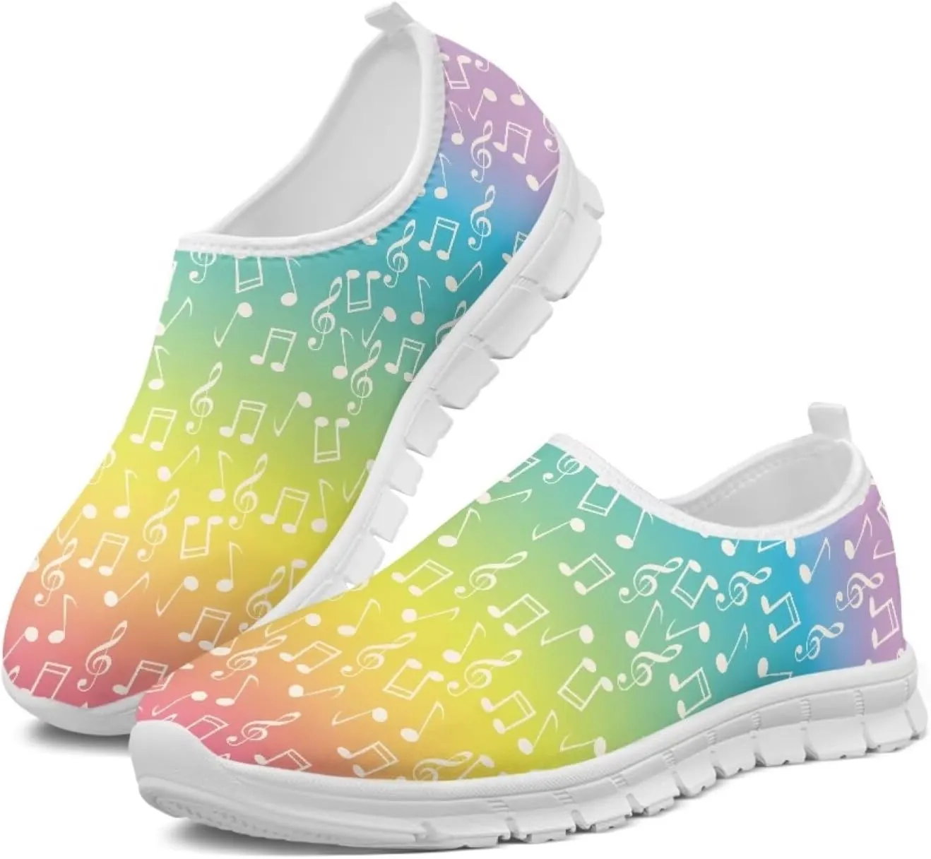 JoyLamoria Women's Loafers Hippie Flower Butterfly Sneakers Fashion Lightweight Low Top Sneakers All-Day Comfort & Support