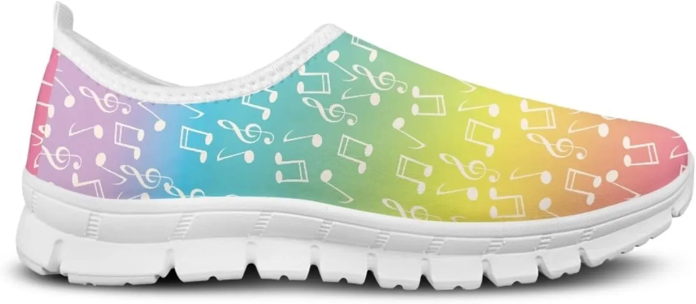 JoyLamoria Women's Loafers Hippie Flower Butterfly Sneakers Fashion Lightweight Low Top Sneakers All-Day Comfort & Support