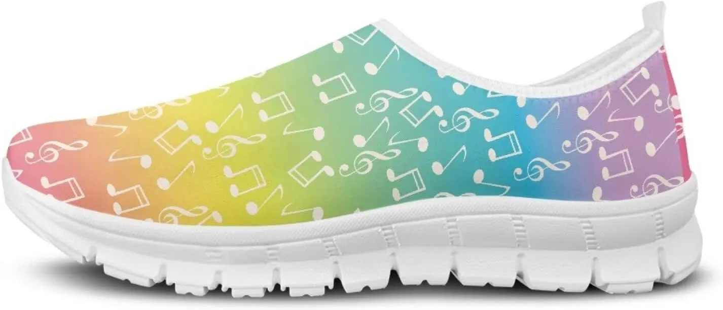 JoyLamoria Women's Loafers Hippie Flower Butterfly Sneakers Fashion Lightweight Low Top Sneakers All-Day Comfort & Support