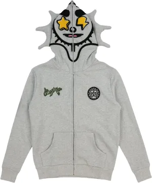 KOSUSANILL Y2k Womens Men Full Zip Up Designer Hoodies Over Face Gothic Harajuku Puff Graphic Print Oversized Jacket