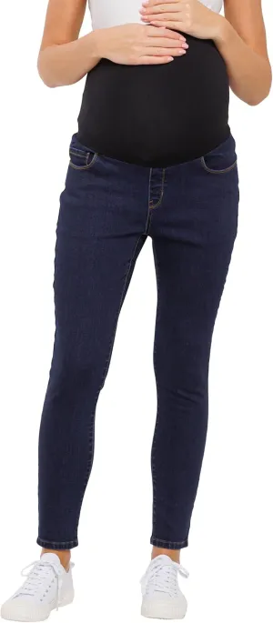 LaClef Women's Maternity Jeans Over The Belly Stretchy Denim Pants