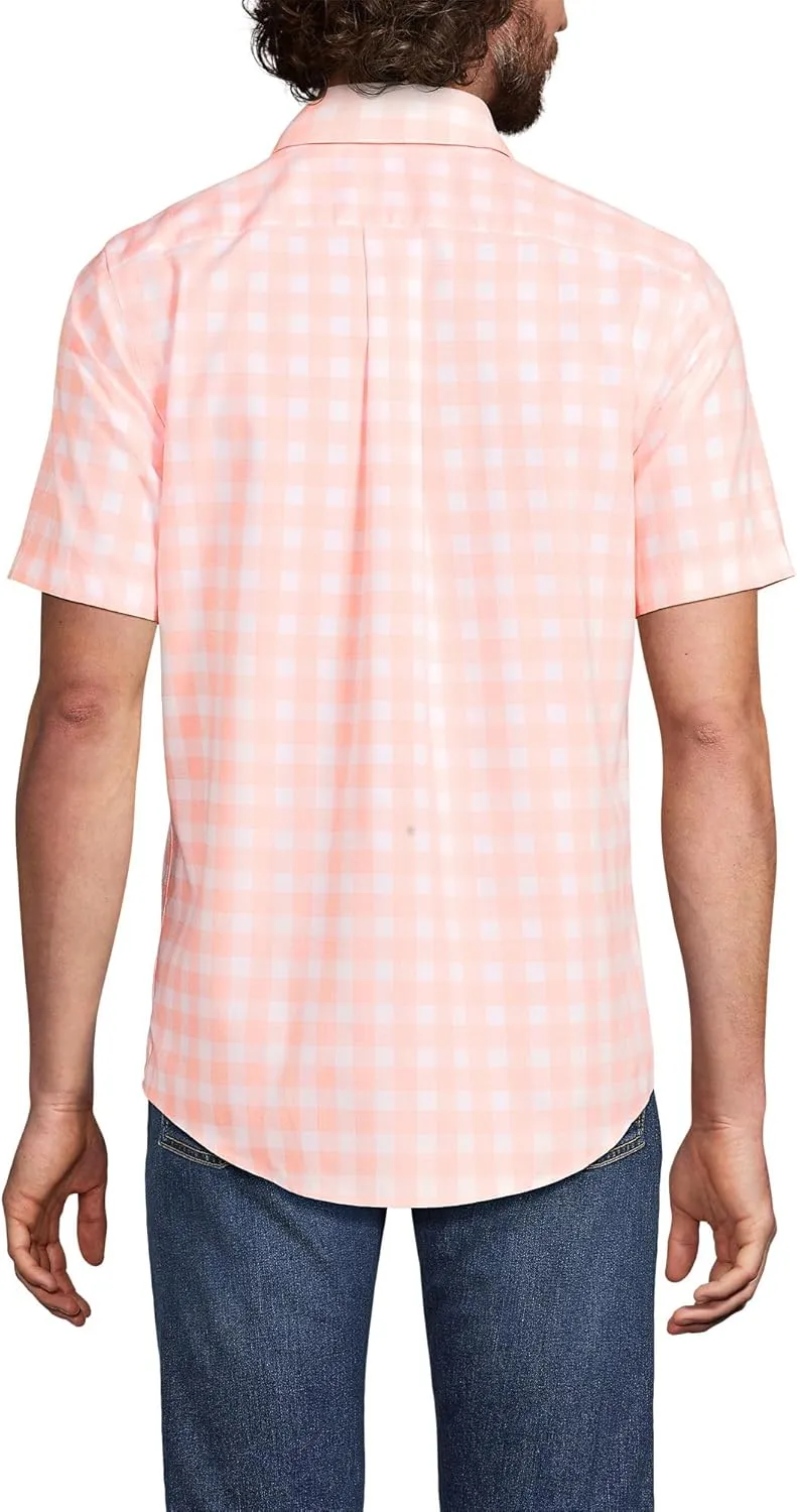 Lands' End Men's Short Sleeve No Iron Twill Shirt