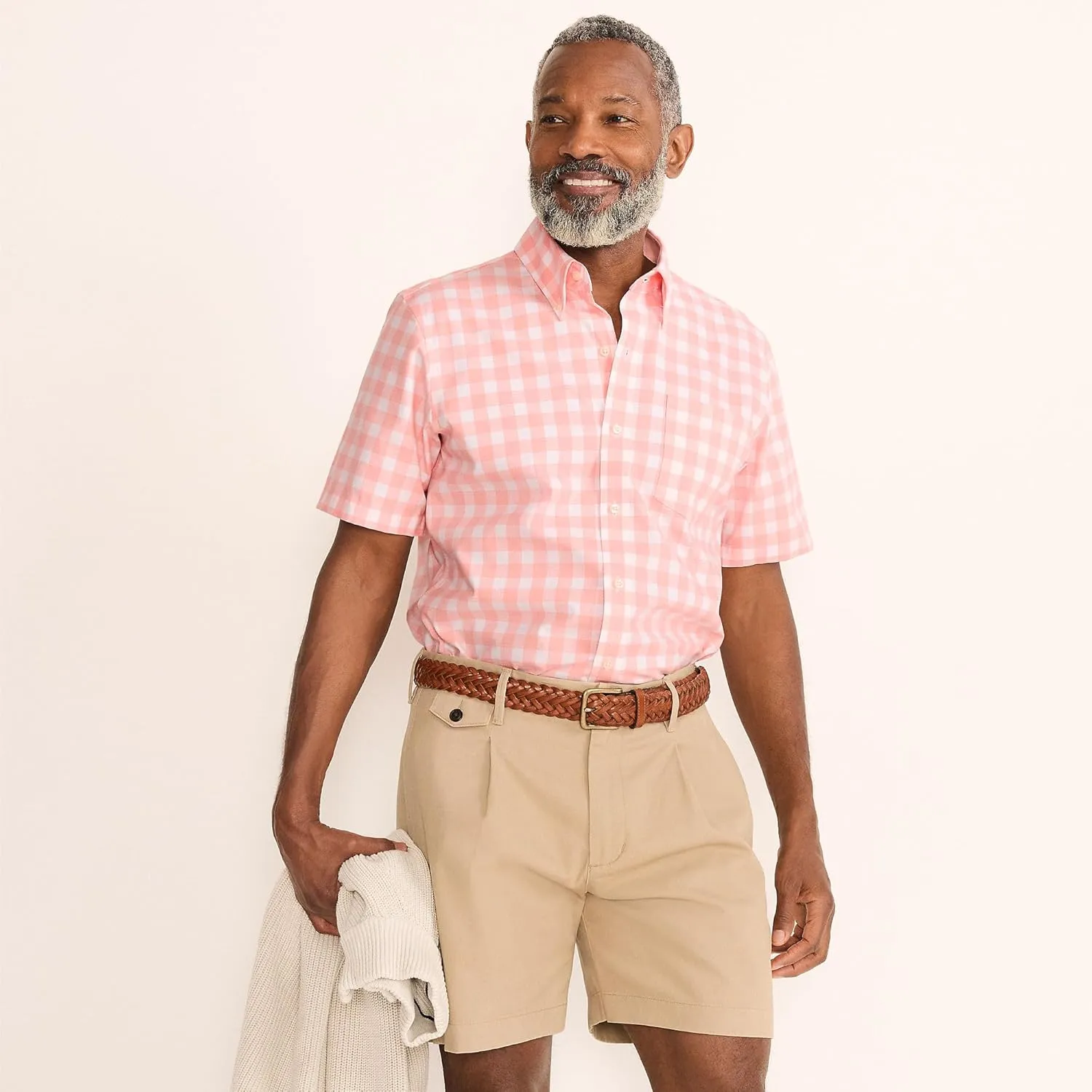Lands' End Men's Short Sleeve No Iron Twill Shirt
