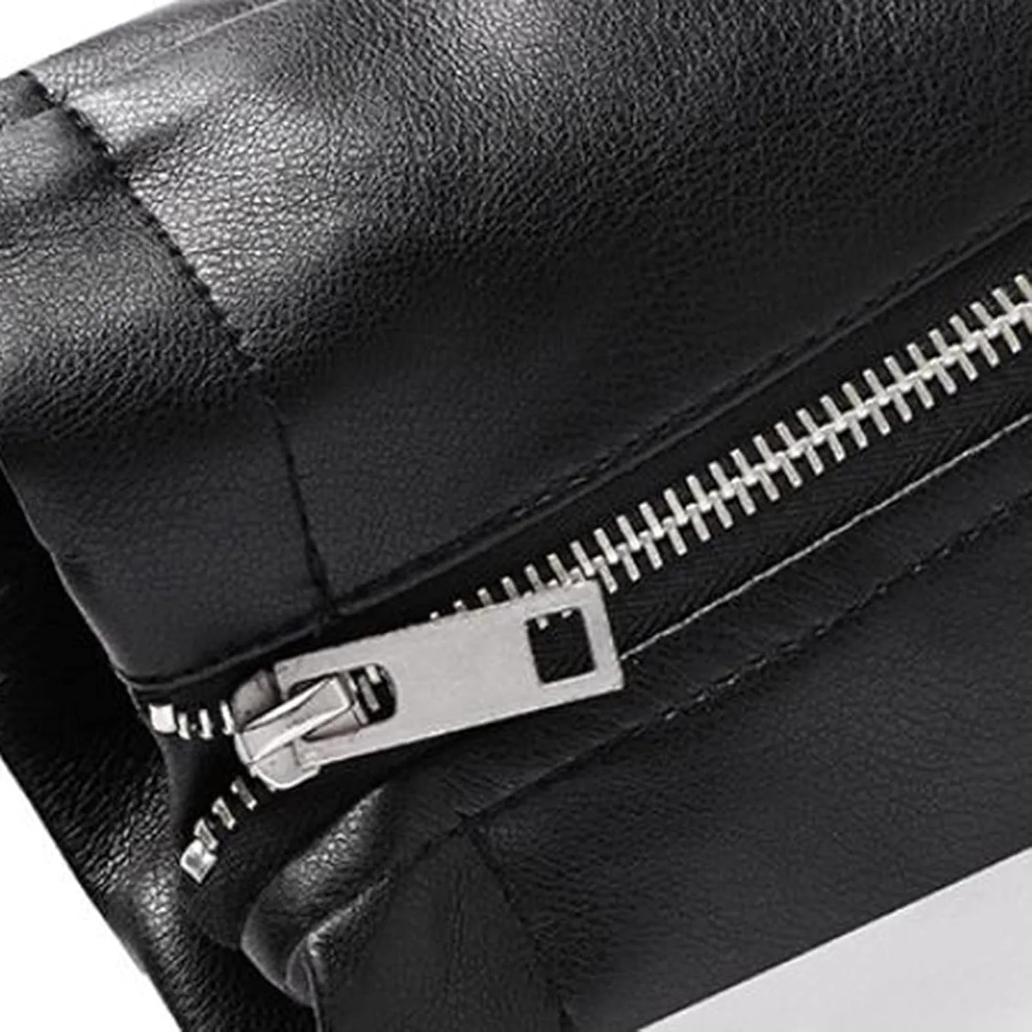 Leather Biker Jacket for Men Racer Zip Up Moto Jackets Slim Fit Faux Leather Jacket Biker Motorcycle Jackets Warm Jacket