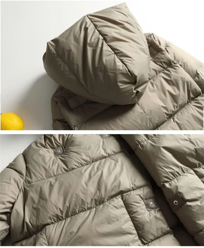 Lightweight Duck Down Coat Women Winter Oversized Ultralight Puffer Jacket Long Female Down Parka Outerrwear