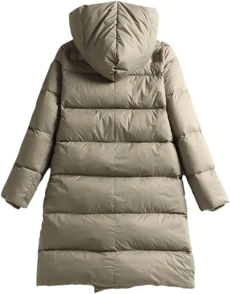 Lightweight Duck Down Coat Women Winter Oversized Ultralight Puffer Jacket Long Female Down Parka Outerrwear